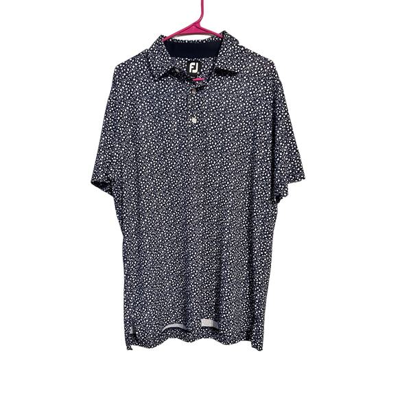 FootJoy Lisle Tossed Tulips Polo Size Medium - Picture 1 of 7